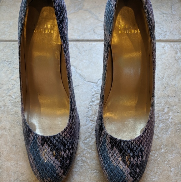 Stuart Weitzman Snakeskin Platform Heels - Picture 3 of 6